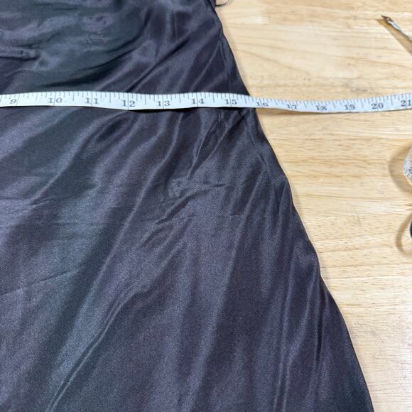 BIRGITTE HERSKIND NWT Timo Slip Dress Maxi Black Size M/8 US Satin Open Back - Picture 6 of 14